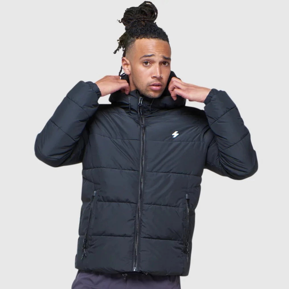 Hooded Sports Puffer Jacket (M)