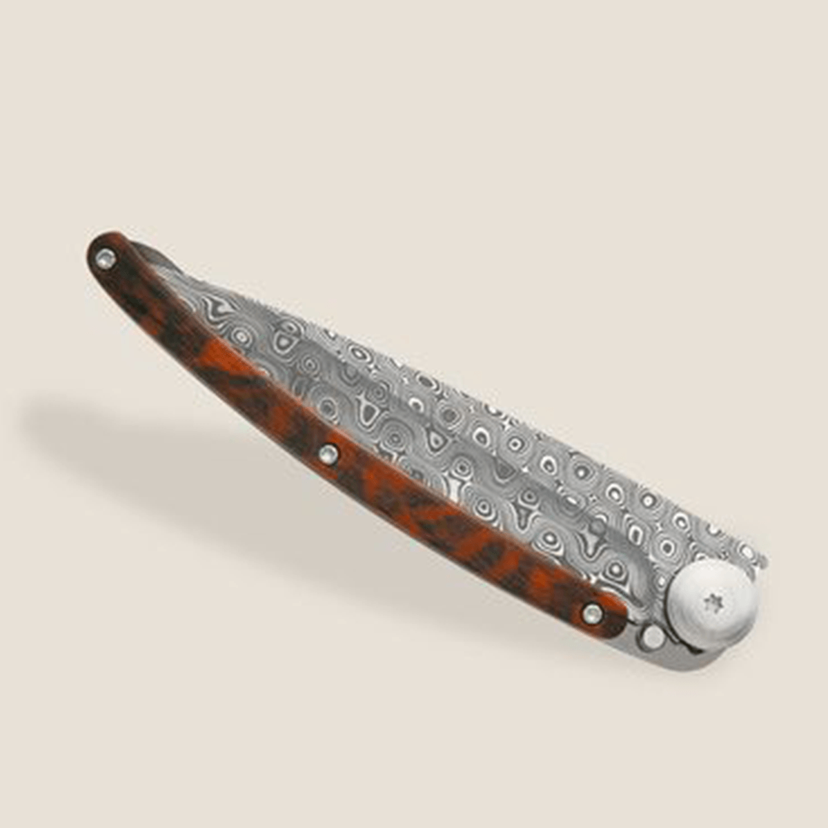 Pocket Knife Damascus Snake Wood - pikkorisport