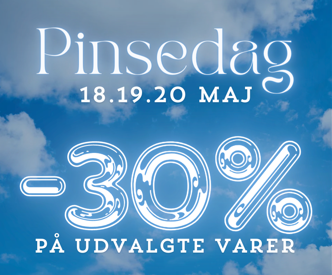 Pinsedag - 30%