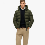 Hooded Sports Puffer Jacket (M)