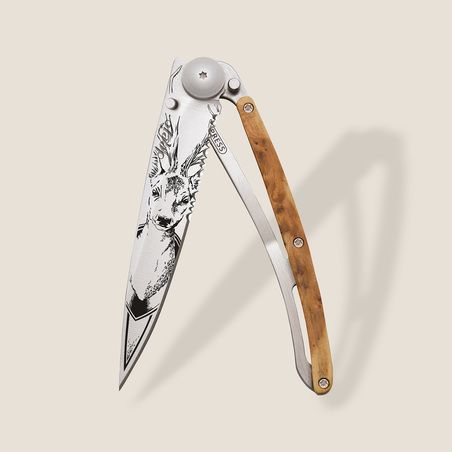 Deejo Serrated Titanium Deer