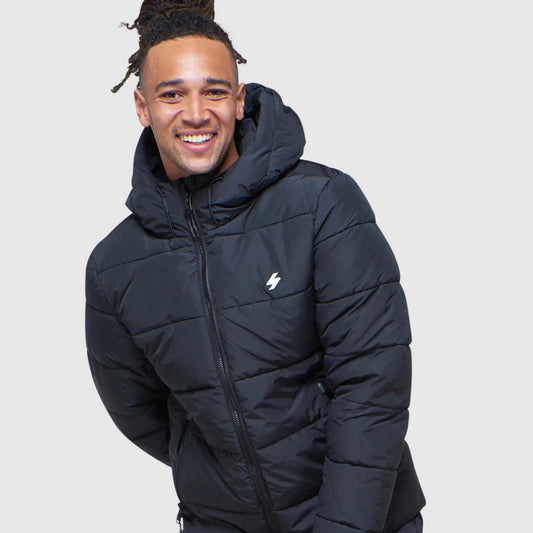 Hooded Sports Puffer Jacket (M)