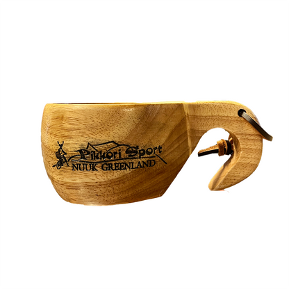 Wooden Cup w/Rope