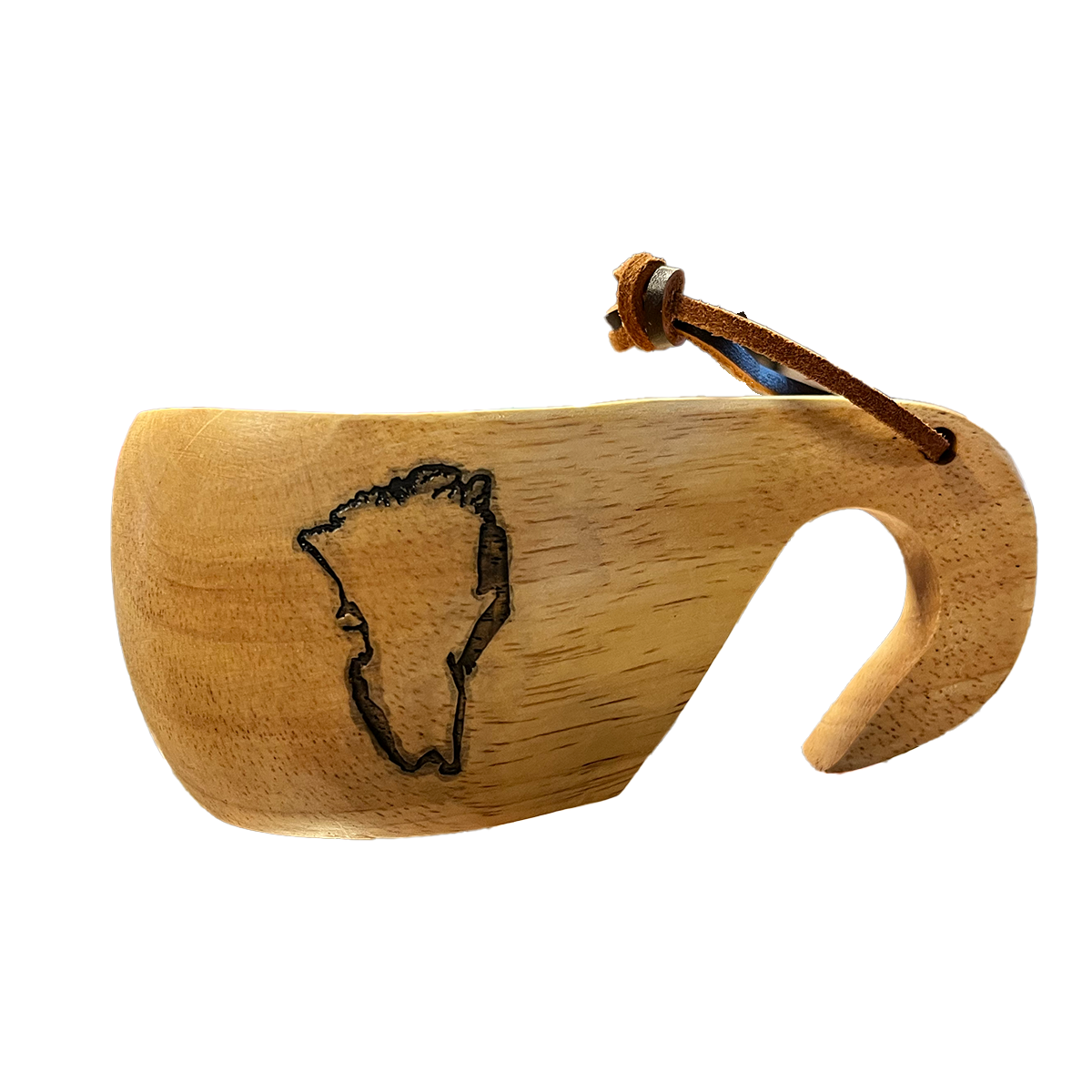Wooden Cup w/Rope