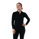 Merino Mid Base Layer, 1/4 Zip (W) - pikkorisport